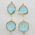 Großhandel Gold Vermeil Aqua Quartz Steckverbinder Hersteller